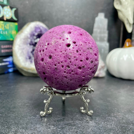 Honeycomb Ruby Crystal Sphere
