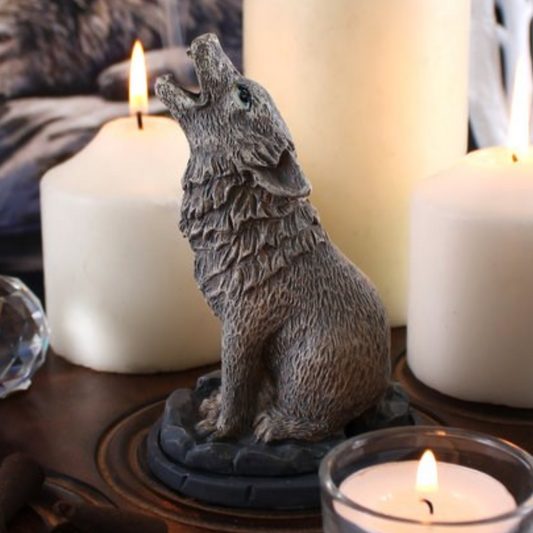 Howling Wolf Incense Cone Holder