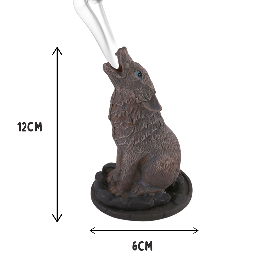 Howling Wolf Incense Cone Holder