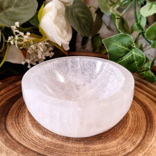 Round Selenite Crystal Bowl