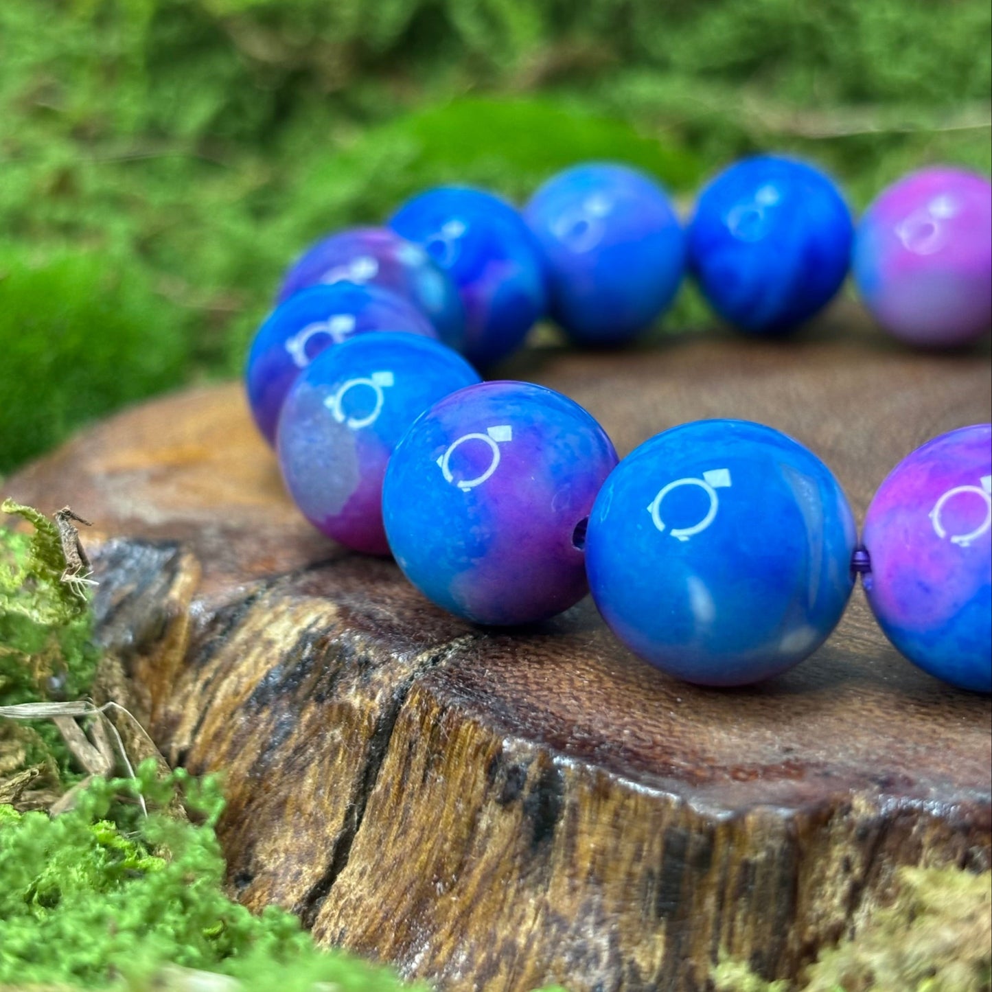 Galaxy Agate 14mm Crystal Bracelet