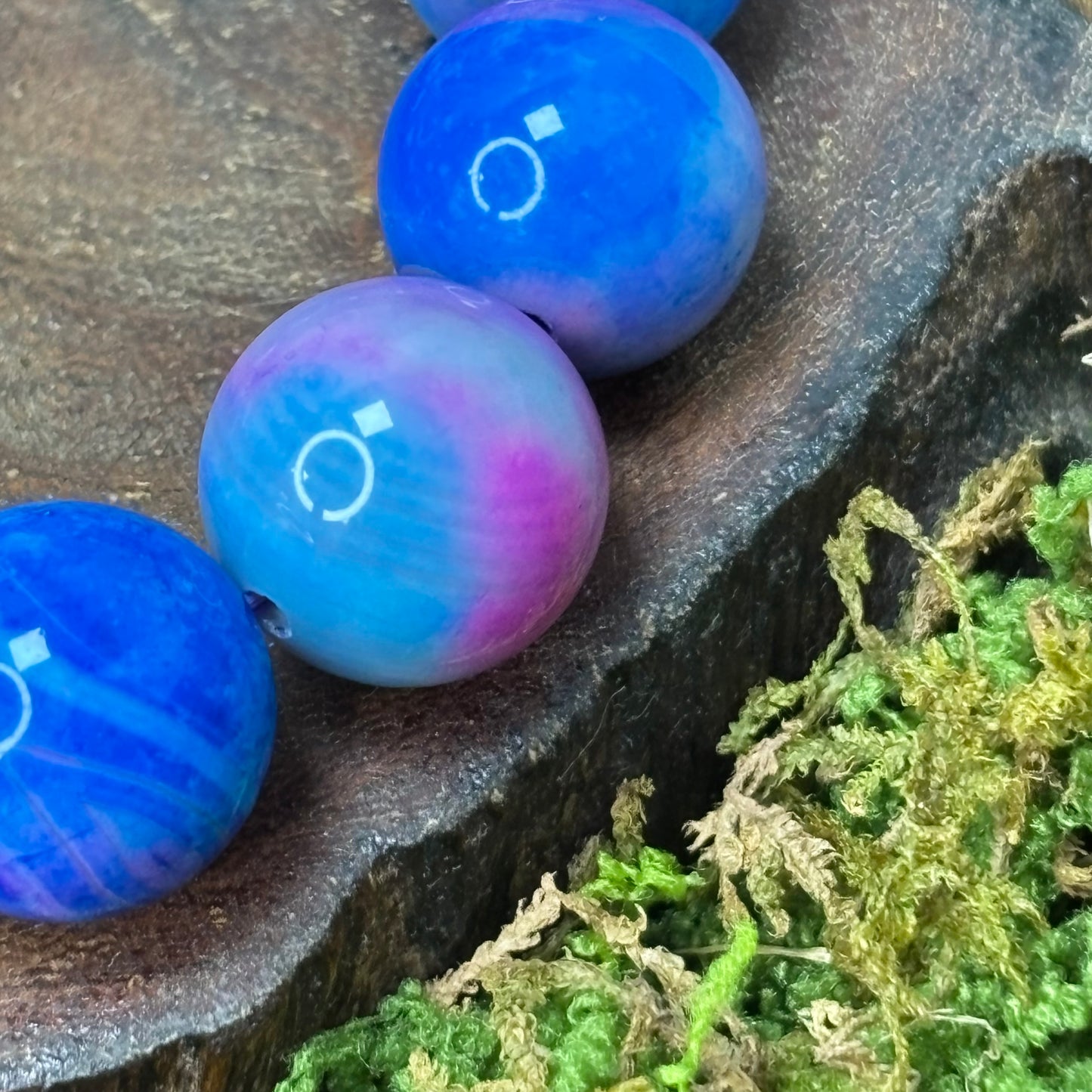 Galaxy Agate 14mm Crystal Bracelet
