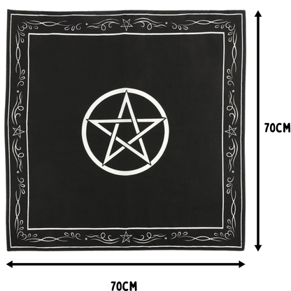 Large Black Pentagram Altar Cloth