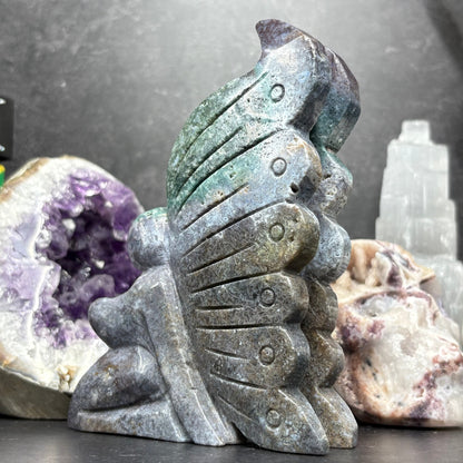Large Ocean Jasper Crystal Fairy Carving