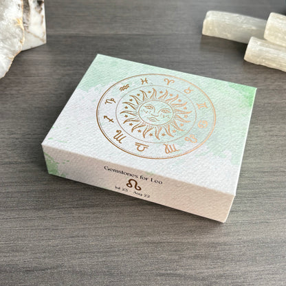 Leo Crystal Tumbled Stones Set