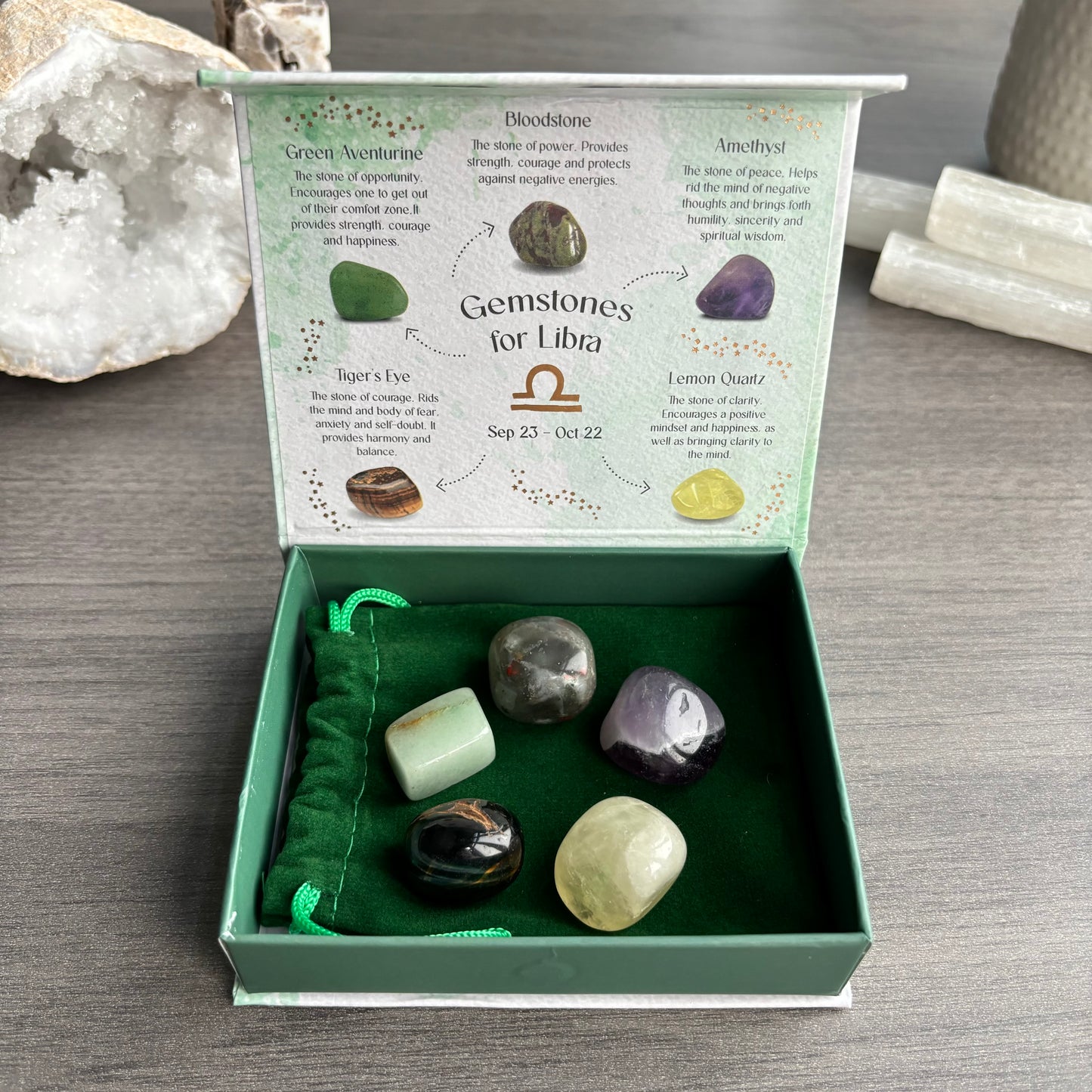 Libra Crystal Tumbled Stones Set