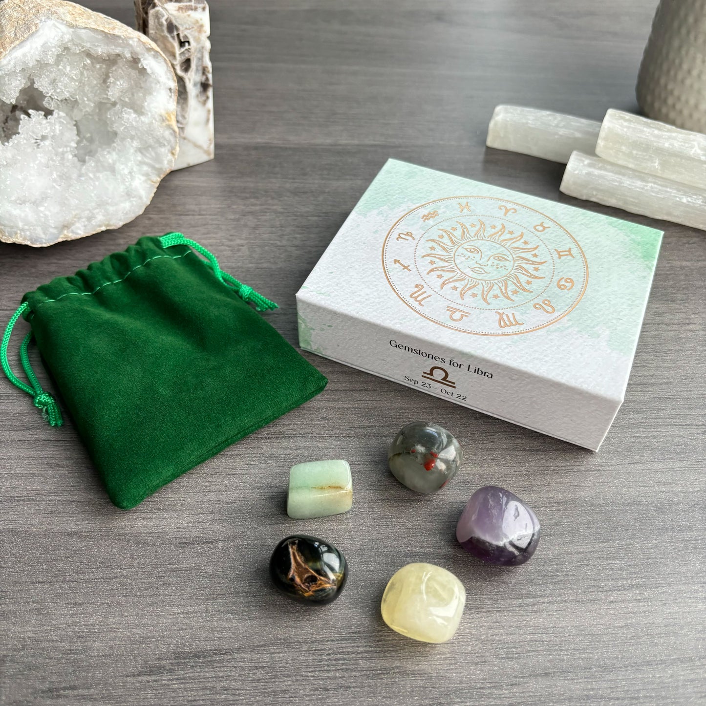 Libra Crystal Tumbled Stones Set