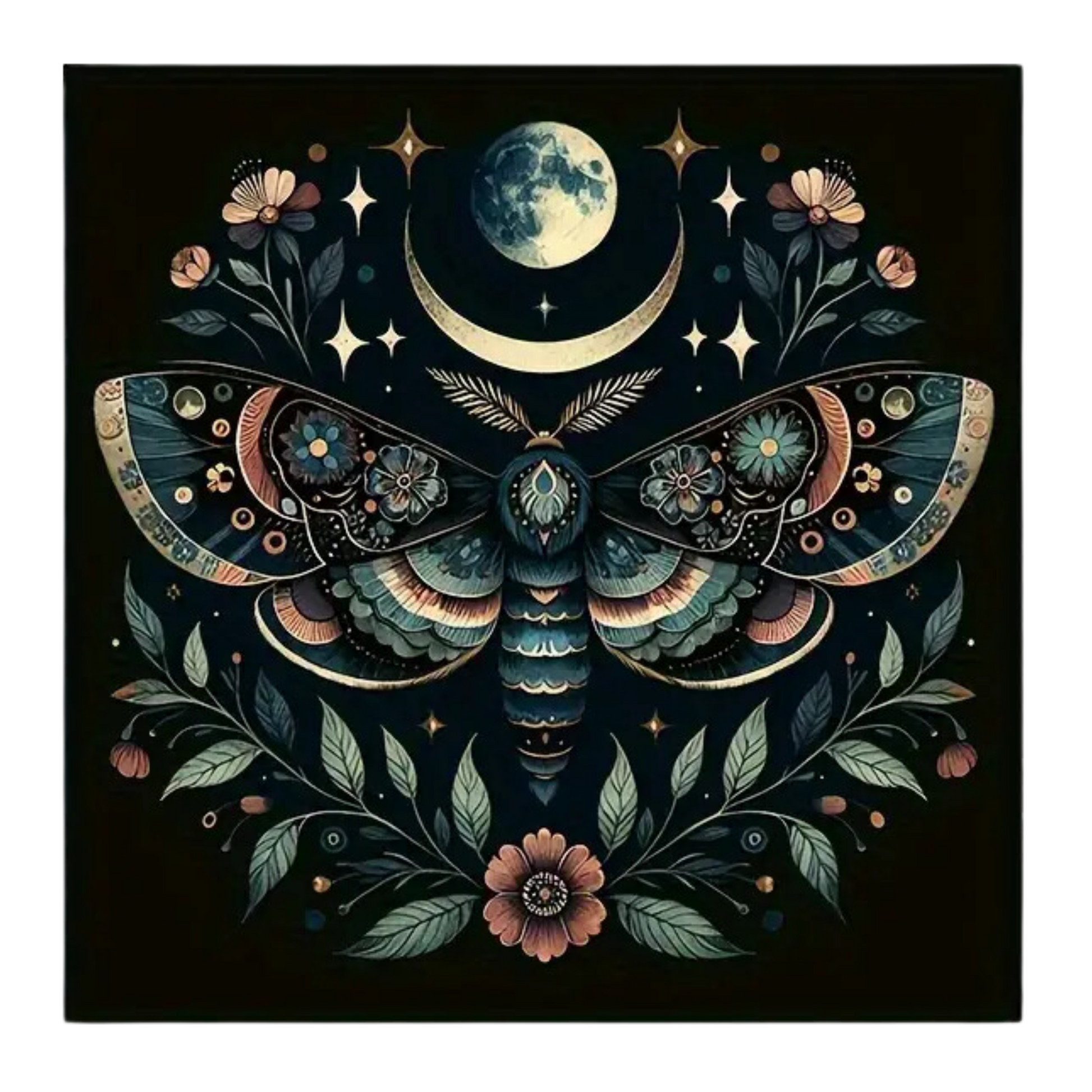Lunar Moth Tarot Spread Cloth