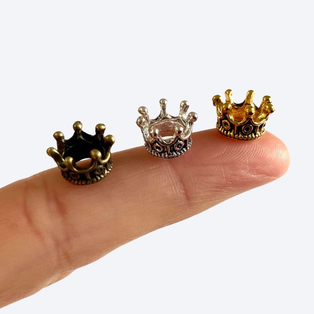 Mini Metal Crown Shaped Crystal Sphere Display Stands - 4 Colours to Choose From