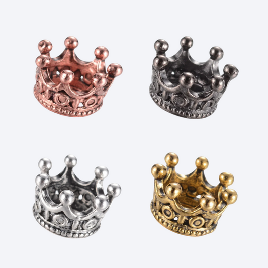 Mini Metal Crown Shaped Crystal Sphere Display Stands - 4 Colours to Choose From
