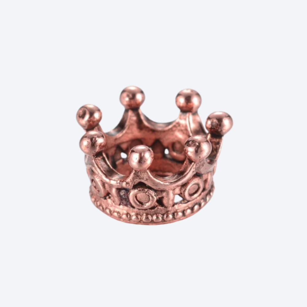 Mini Metal Crown Shaped Crystal Sphere Display Stands - Rose Gold