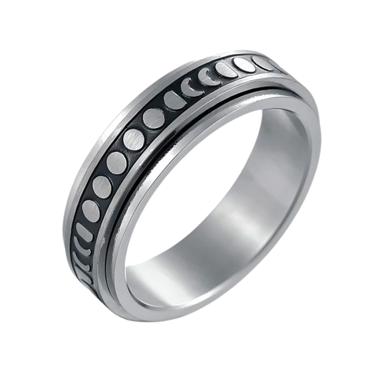 Moon Phases Spinning Anxiety Ring