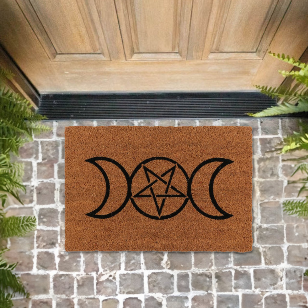 Natural Coir Triple Moon Phase Doormat