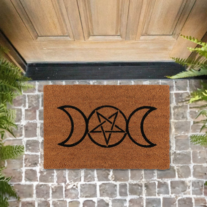 Natural Coir Triple Moon Phase Doormat