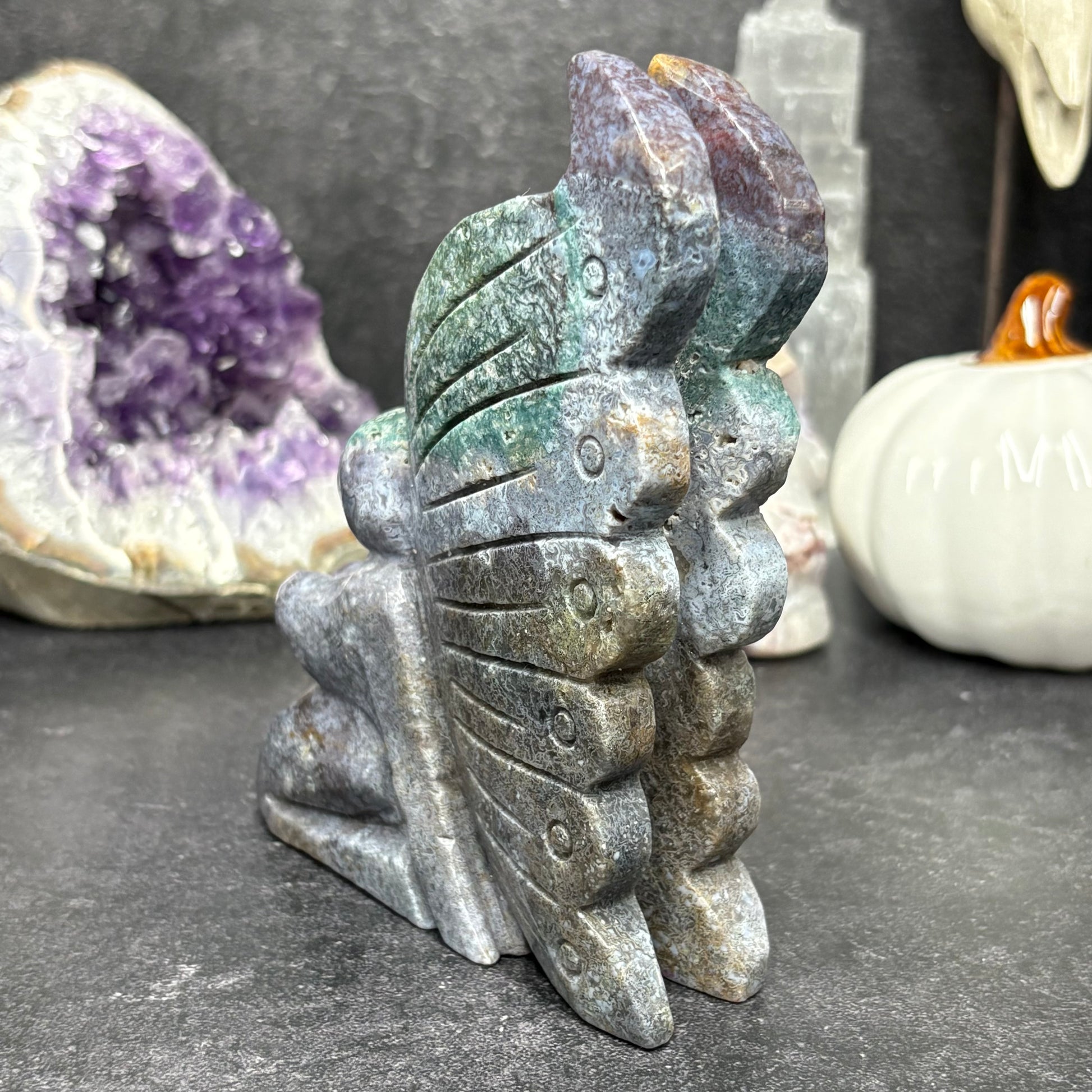 Ocean Jasper - Fairy Carving
