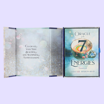 The Oracle of the 7 Energies oracle card deck by Colette Baron-Reid includes a 49-card deck and 142 page guidebook. This deck assists in creating more beautiful and meaningful manifestations through thought provoking concepts and stunning imagery. Beautifully presented in a magnetic box and illustrated by Jena DellaGrottaglia