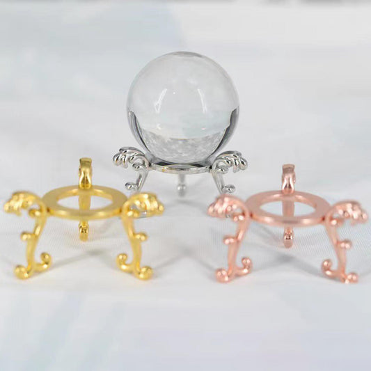 Ornate Metal Crystal Sphere Display Stands - 3 Colours to Choose From