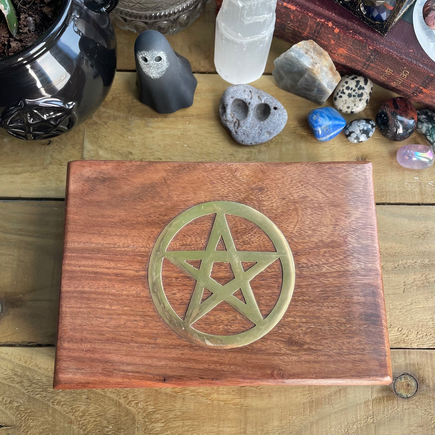 Pentagram Wooden Trinket Box