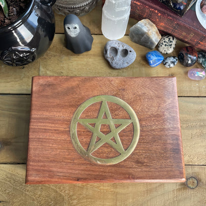 Pentagram Wooden Trinket Box