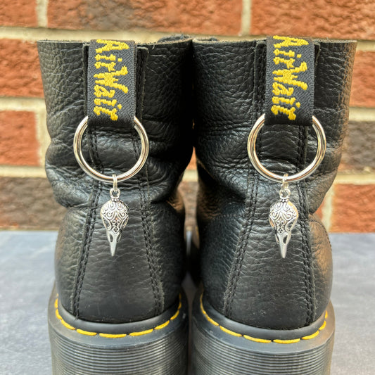 Pair of Silver Bird Skull Doc Charms