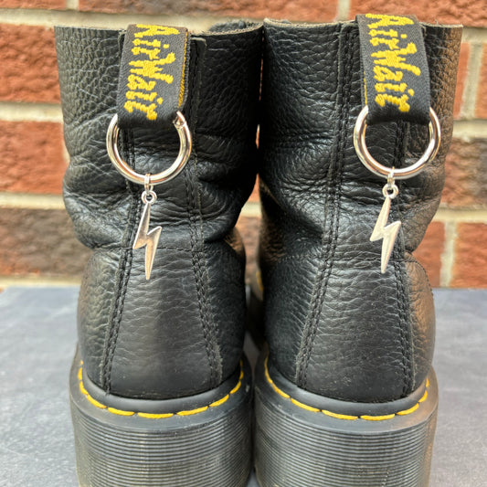 Pair of Silver Lightning Bolt Doc Charms
