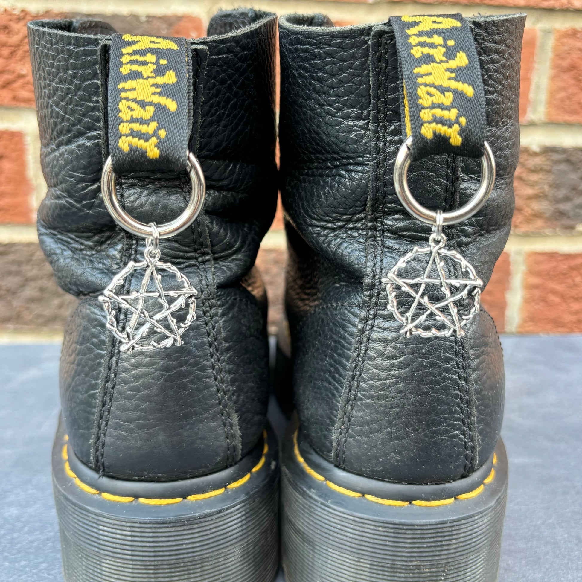 Pair of Silver Pentagram Doc Charms