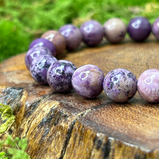 Phosphosiderite 8.5mm Bead Crystal Bracelet