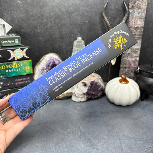 Premium Golden Tree Nag Champa Masala Classic Blue Incense Sticks