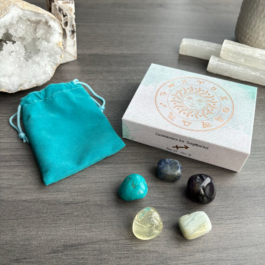 Sagittarius Crystal Tumbled Stones Set
