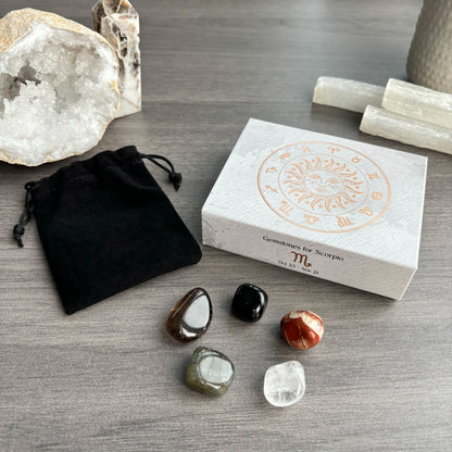 Scorpio Crystal Tumbled Stones Set