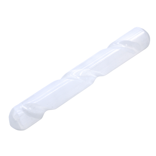Selenite Crystal Round Spiral Wand
