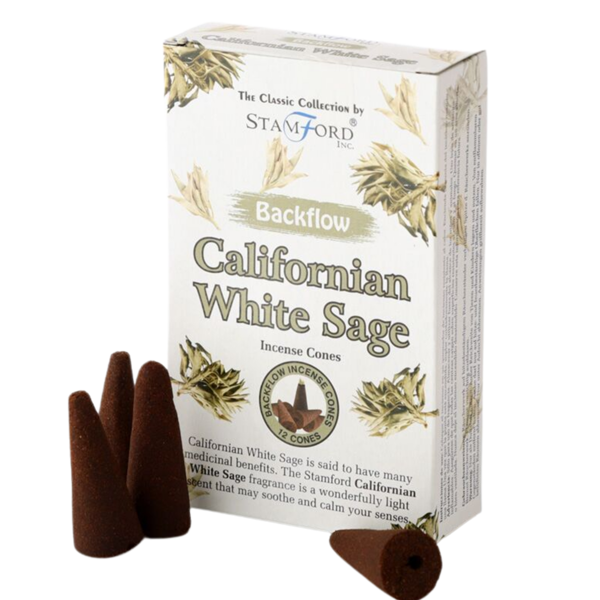 Stamford Backflow Incense Cones - Californian White Sage