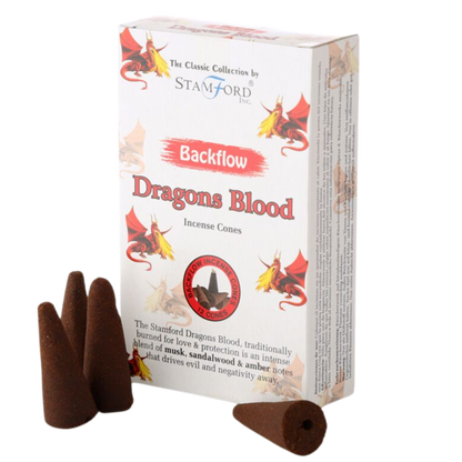 Stamford Backflow Incense Cones - Dragons Blood: Musk, Sandalwood & Amber