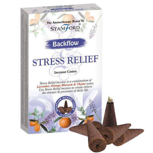 Stamford Backflow Incense Cones - Stress Relief: Lavender, Orange Blossom & Thyme