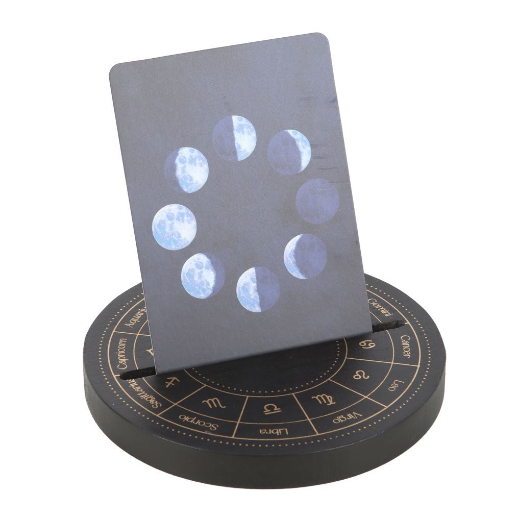 Black & Gold Astrology Wheel Tarot Card Stand