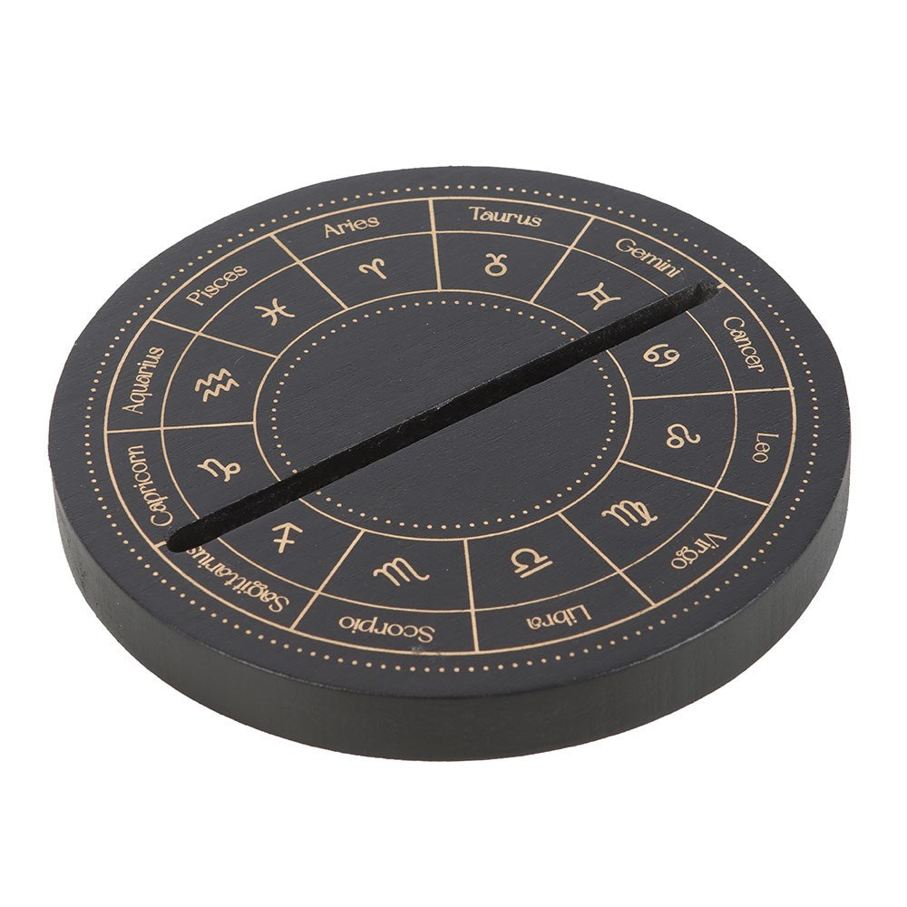 Black & Gold Astrology Wheel Tarot Card Stand