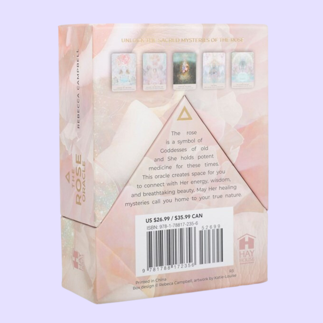 The Rose Oracle card deck by Rebecca Campbell includes a 44-card deck and a guidebook with 151 pages of information to help guide you on your spiritual journey. By utilising the sacred healing and mystic properties of Mother Rose, this oracle card deck will help you rediscover your authentic self and strengthen the wisdom that resides within you. Beautifully illustrated by Katie-Louise and presented in a matching sliding box that can also be used as a portable altar