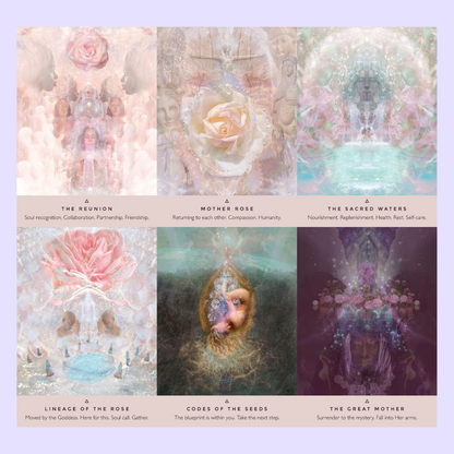 The Rose Oracle card deck by Rebecca Campbell includes a 44-card deck and a guidebook with 151 pages of information to help guide you on your spiritual journey. By utilising the sacred healing and mystic properties of Mother Rose, this oracle card deck will help you rediscover your authentic self and strengthen the wisdom that resides within you. Beautifully illustrated by Katie-Louise and presented in a matching sliding box that can also be used as a portable altar