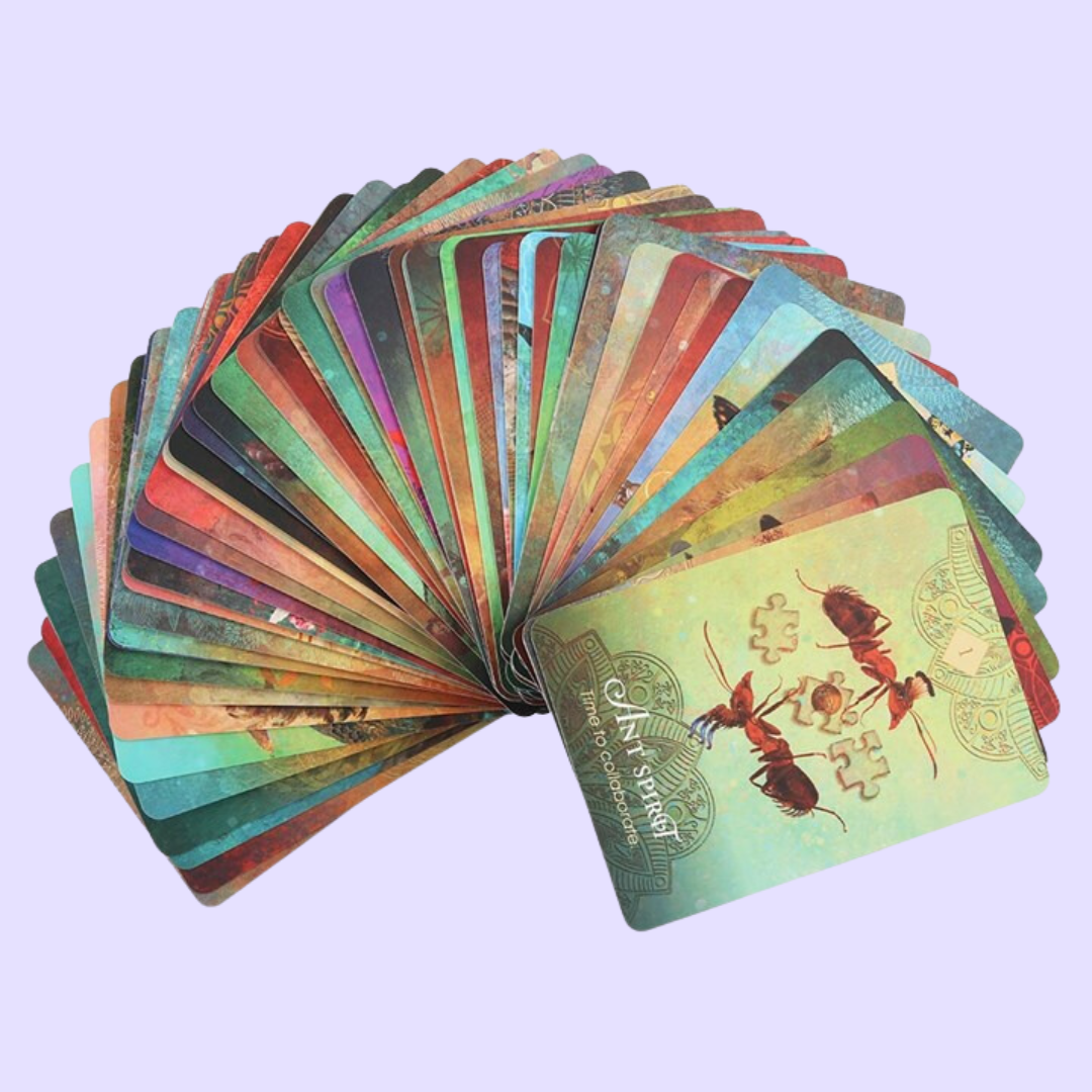 The Spirit Animal Oracle card deck by Colette Baron-Reid includes a 68-card deck and 200 page guidebook. This deck connects those with the extraordinary animal spirit partners that protect and guide them. Beautifully presented in folding box and illustrated by Jena DellaGrottaglia