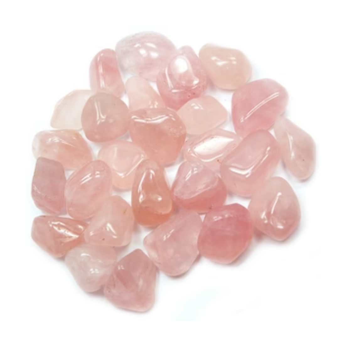 Piedra de cristal pulido de cuarzo rosa