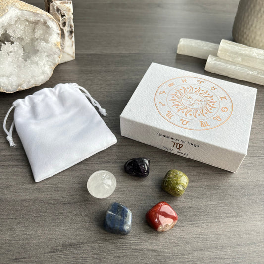 Virgo Crystal Tumbled Stones Set