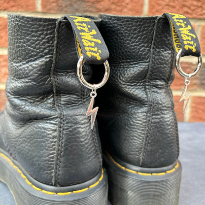 Pair of Silver Lightning Bolt Doc Charms