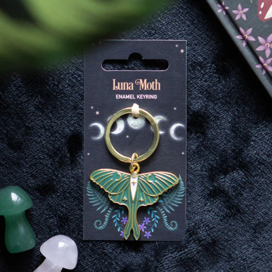 Luna Moth Keyring