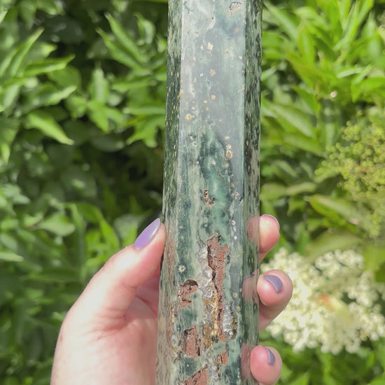 HUGE Ocean Jasper Crystal Tower