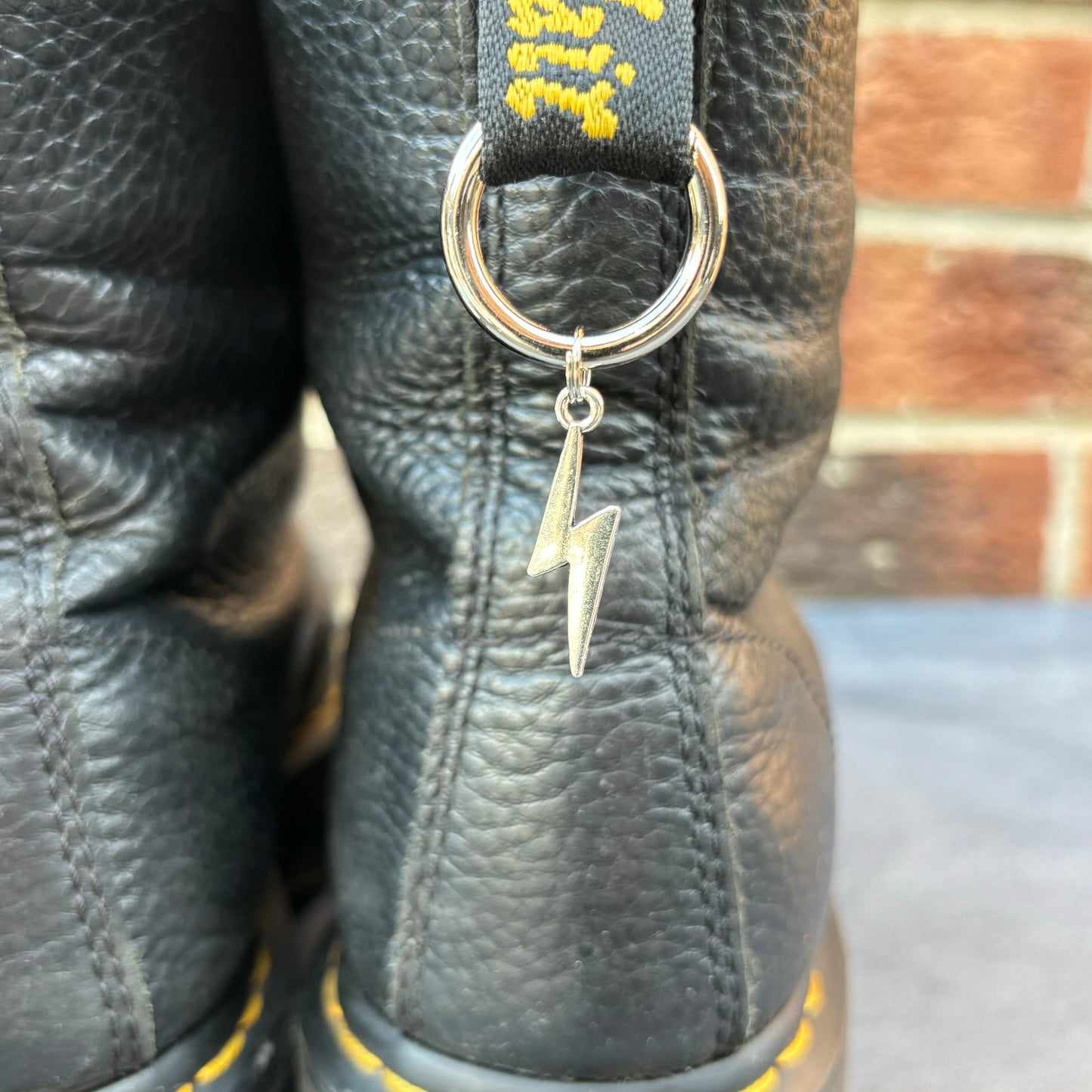 Pair of Silver Lightning Bolt Doc Charms