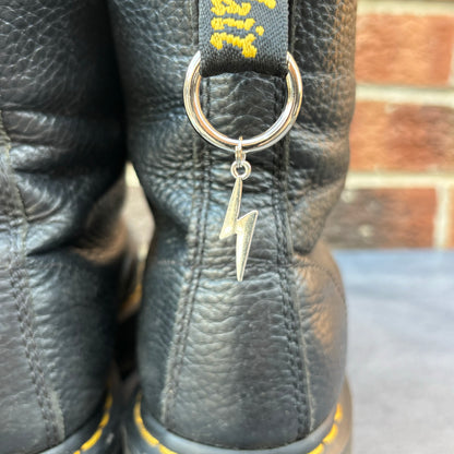 Pair of Silver Lightning Bolt Doc Charms