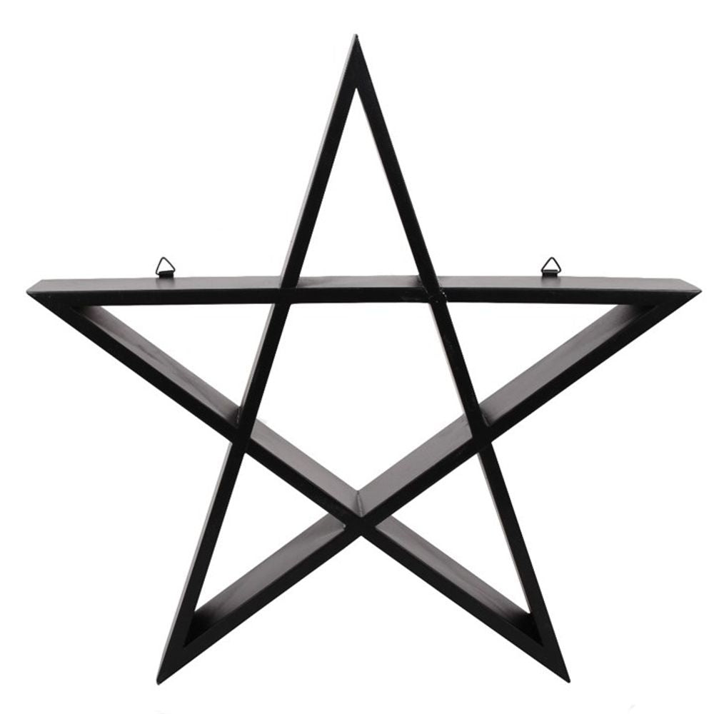 Spice up any space with this gothic-inspired wall shelf in the shape of a pentagram! It is perfect for showcasing your prized possessions and unique curiosities