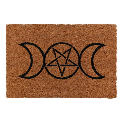 Natural Coir Triple Moon Phase Doormat