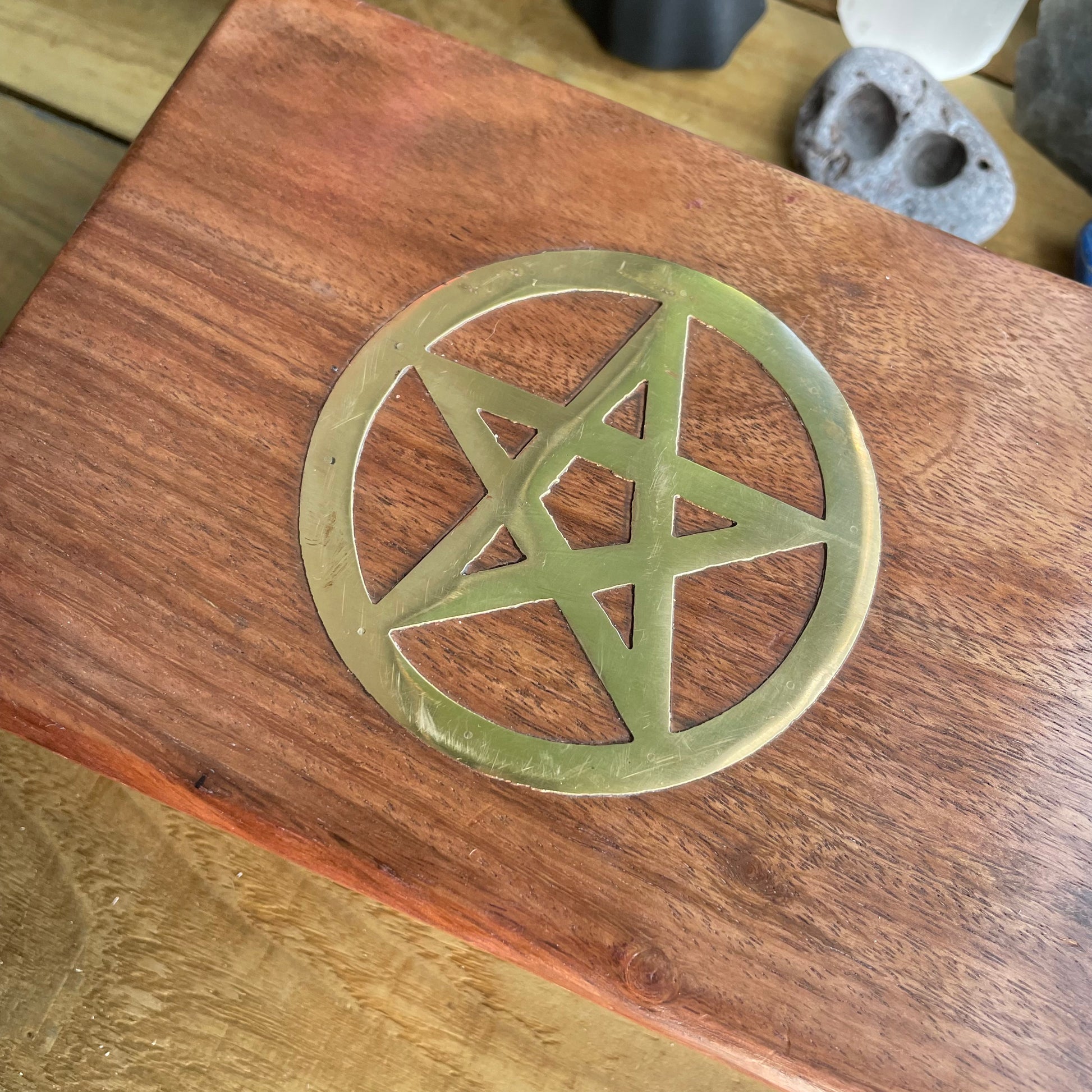 Pentagram Wooden Trinket Box